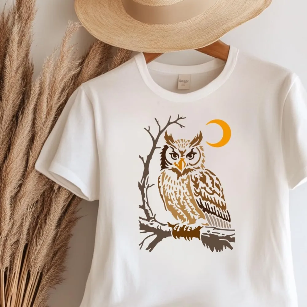 Picture 5: Owl Stencil Bang Owl Animal Stencils for Painting 11.7×8.3inch Reusable Moon Bird Stencil Crafts Drawing Templates with Paint