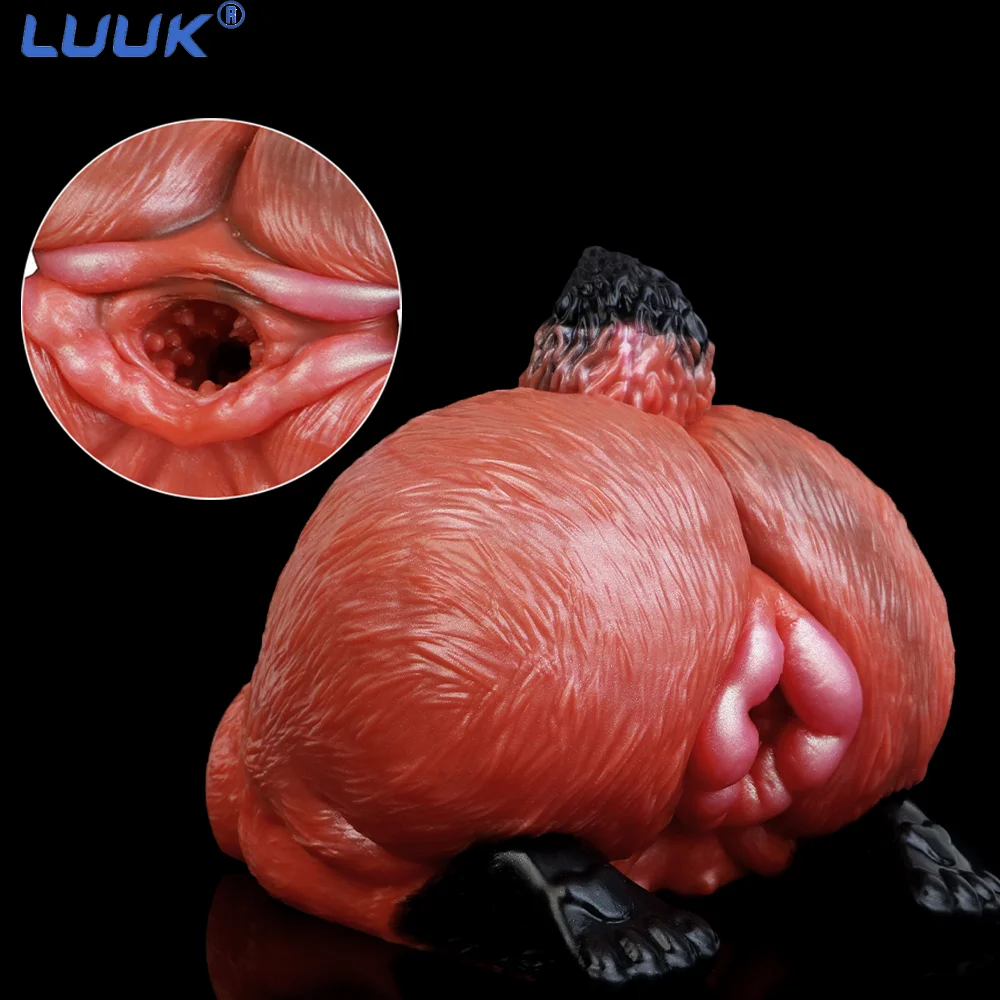 LUUK Male Masturbator Sex Toys Soft Liquid Silicone Realistic Vagina Anal Fox Pocket Pussy Adult Sex Toys for Men