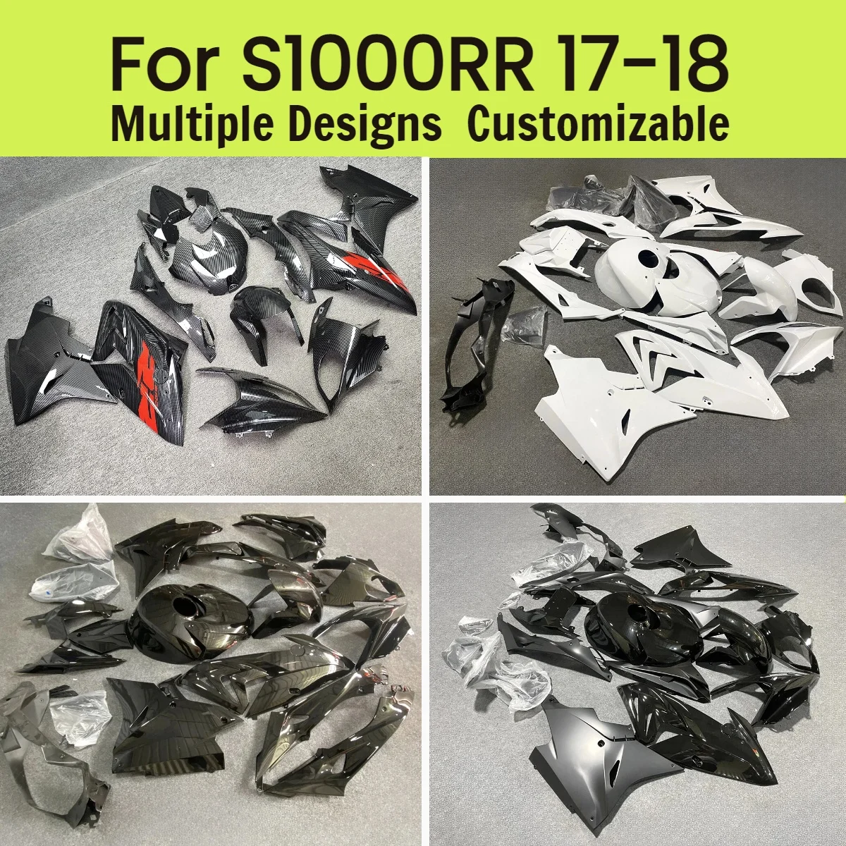 

ABS Plastic Fairings S 1000RR 2017 2018 Injection Complete Fairing Set Bodywork Kit for BMW S1000RR 17 18