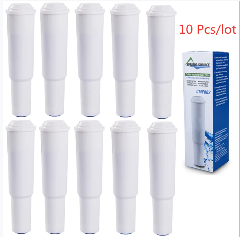 TÜV SÜD – certified water filter for coffee machines, compatible with Jura Claris White, 60209, 68739, 62911(10Pcs/lot)