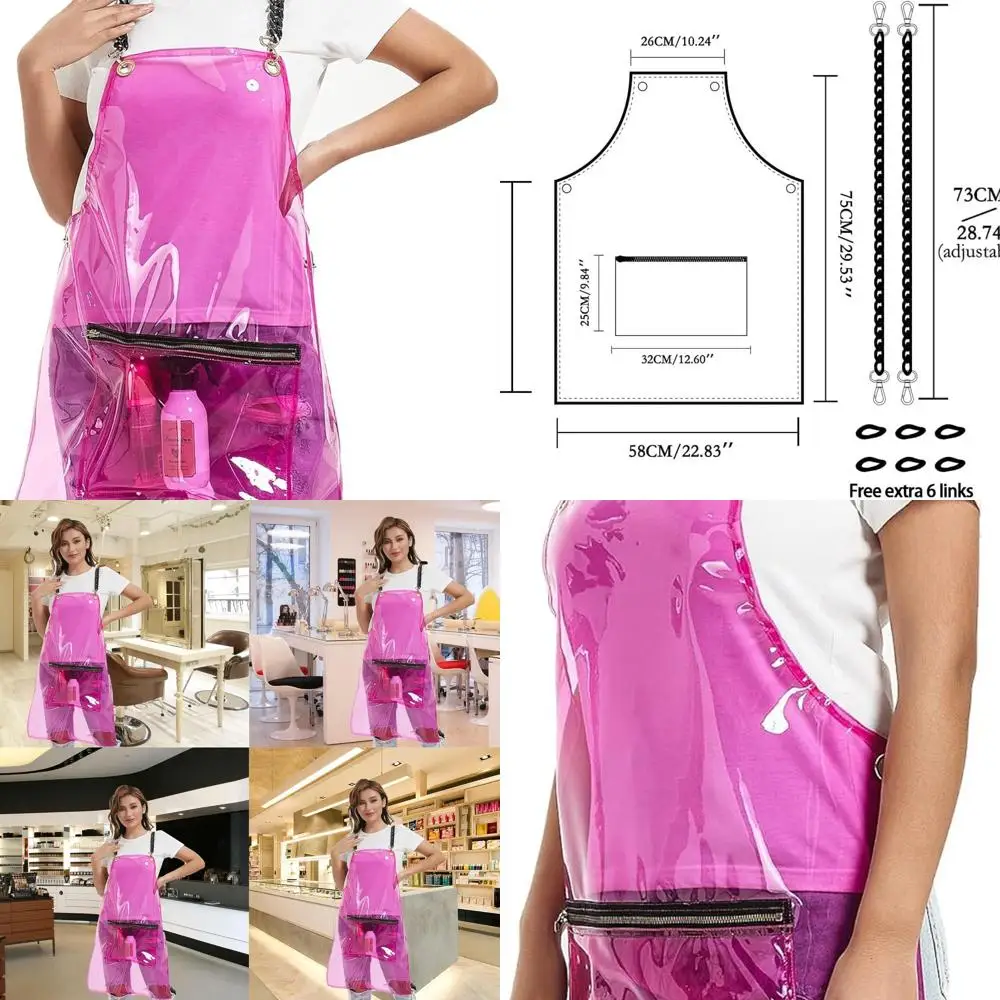 

Women's Fashionable Waterproof Apron for Hair Stylists, Barbers, and Nail Techs with Pockets