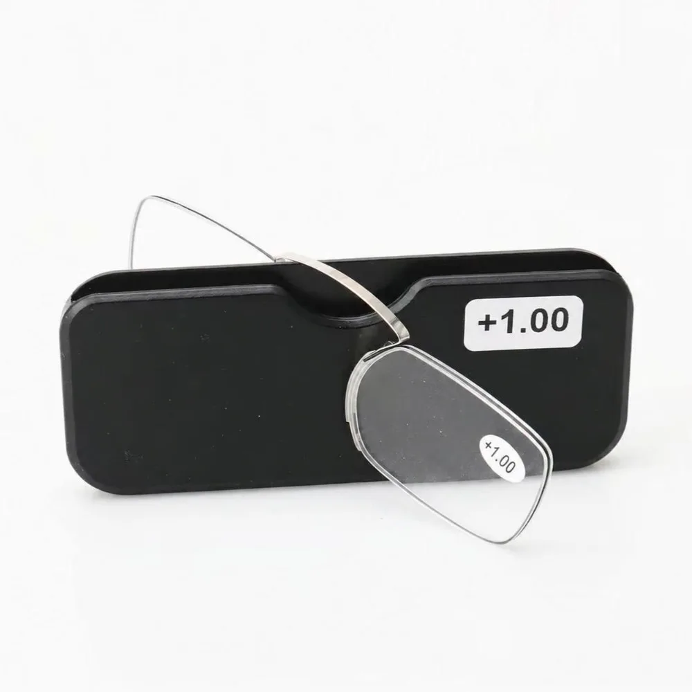 Mini Lazy Glasses Reading Glasses Magnifying Legless Nose Rack Rimless Portable Presbyopic Glasses Men Women