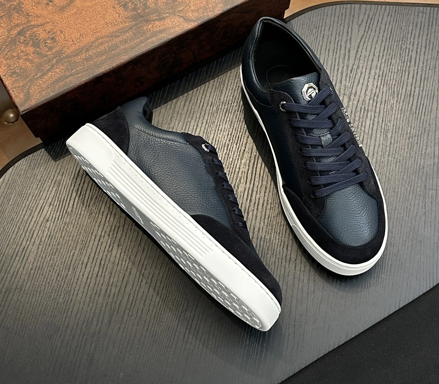 

OECHSLI Shoes Cowhide 2026 new Sneakers outdoors business embroidery genuine leather motion Men‘s European big size 38-47