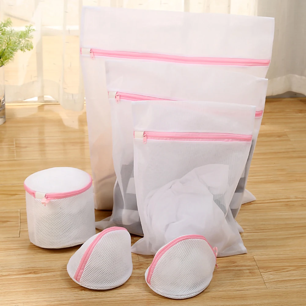 7Pcs Laundry Bag Set Home Thickening Washing Bag For Baby Clothes Underwear Sweaters Bras Household Accessories Laundry Tools