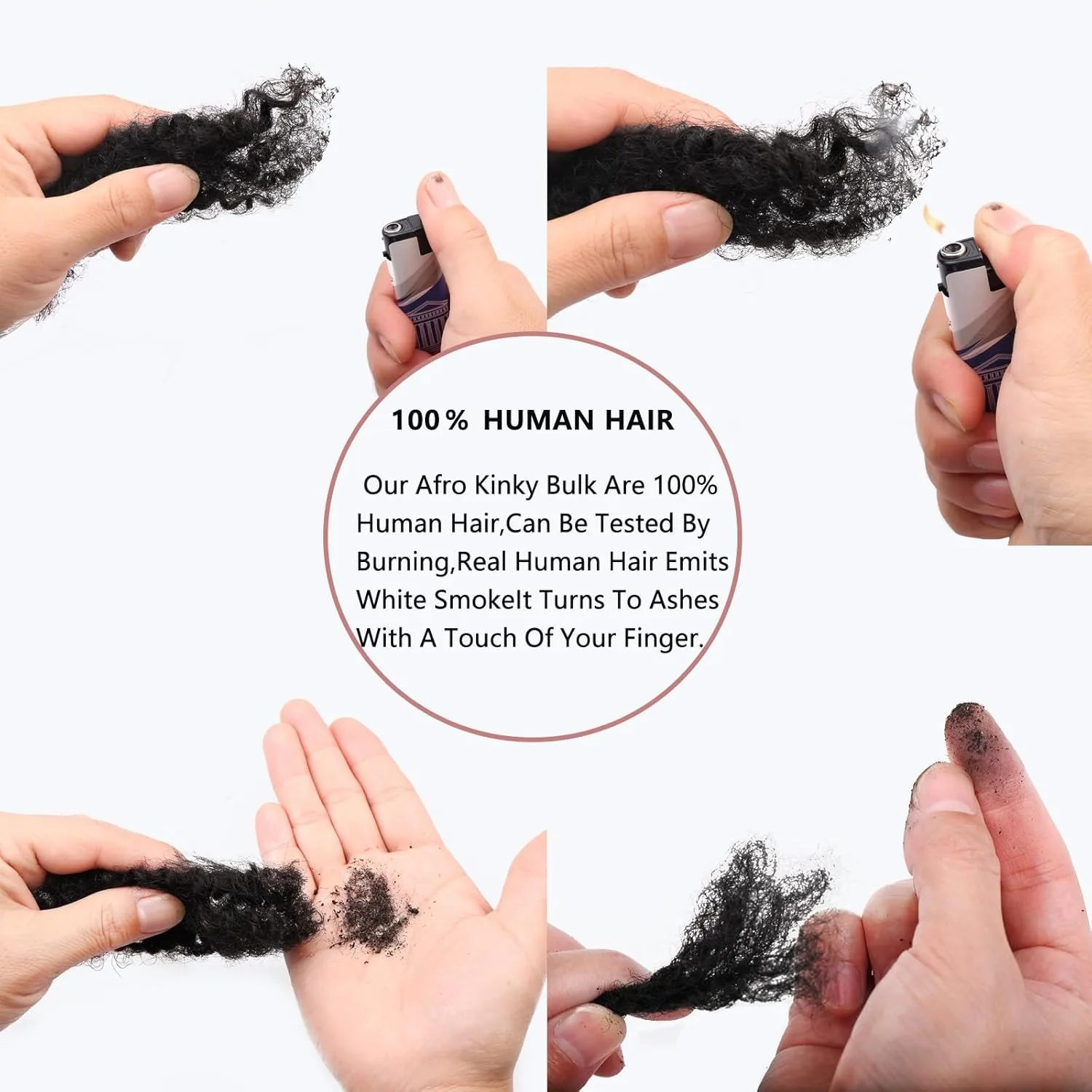 30 oder 50 g/Packung 10-18 Zoll 4C Afro Kinky Bulk Echthaarverlängerungen ohne Schuss brasilianisches Remy Bulk für Locs Micro Twist Flechthaar – Detail 15