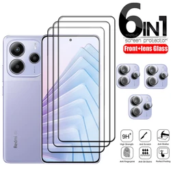6-in-1 For Redmi Note 14 Glass Redmi Note 14 5G Tempered Glass 9H Full Cover Screen Protector Xiaomi Redmi Note 14 5G Lens Glass