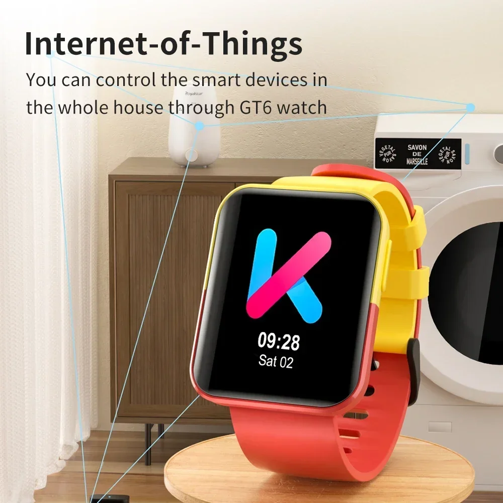 New KUMI GT6 Two-color Smart Watch 1.72\