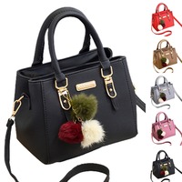 Shoulder Purse Women Crossbody Bag Ladies Fashion Handbag Leather Tote Bag Luxury Messenger Bag With Hairball Pendant