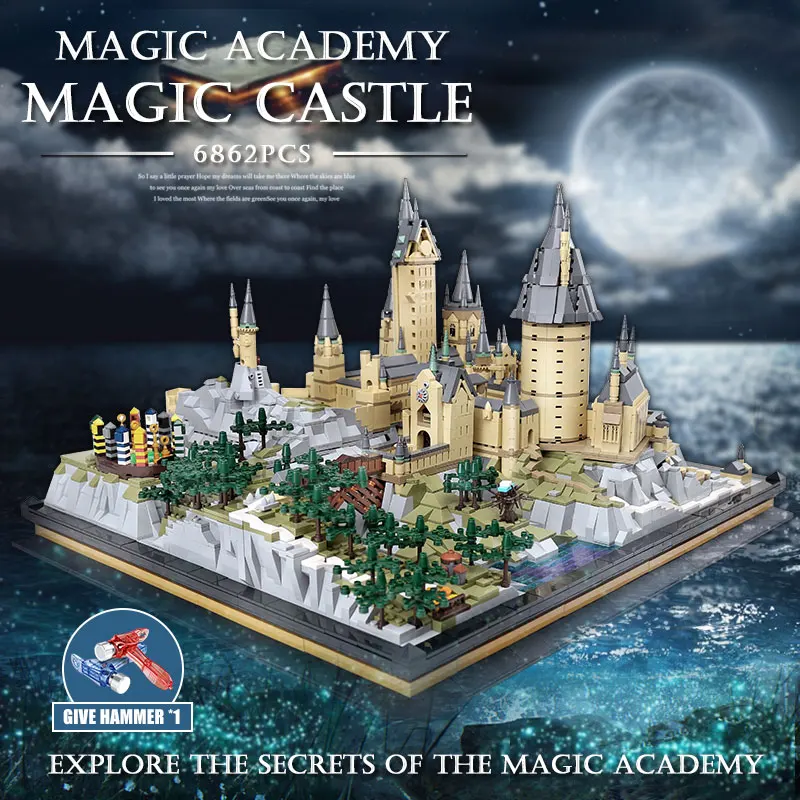 Mould King 22004 Movie Toys The Magic Movie Castle Model Assembly Kits Building Blocks Bricks Educational Kids Christmas Gifts