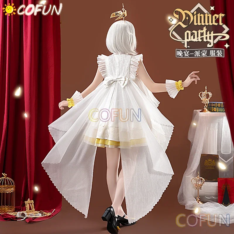 COFUN Game Genshin Impact Paimon Cosplay Costume Halloween Outfits Women Colleagues Evening Dress