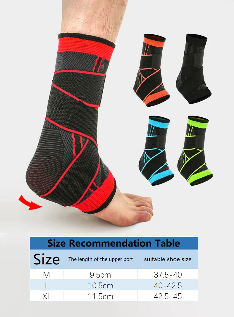 Knöchelschutz Sport Gym Zubehör Männer Frauen Sport Wrap Kompression Basketball Knöchelstütze Laufen Gestrickte Knöchelbandage – Detail 2