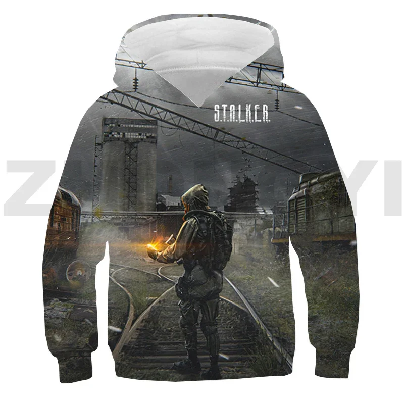 Classic 3D Print S.T.A.L.K.E.R. 2 Heart of Game Streetwear Shooting Stalker 2 Shadow Hoodies for Men Kids Sudaderas Long Sleeve