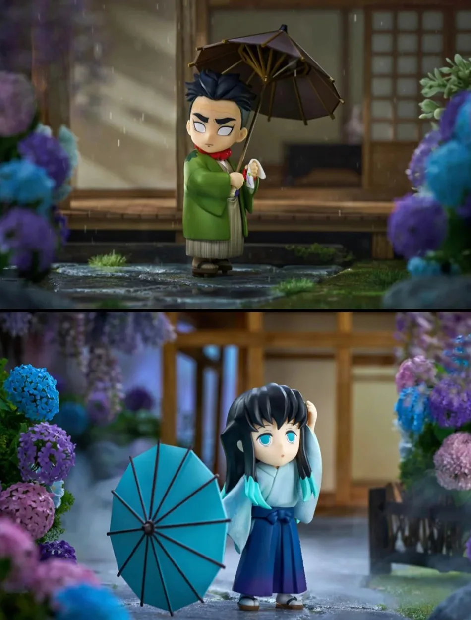 1-12 Stück Demon Slayer Blind Box Figuren Plum Rain Serie Kochou Shinobu Tomioka Giyuu Kanroji Mitsuri Blind Box Figuren Spielzeug Geschenke – Detail 2