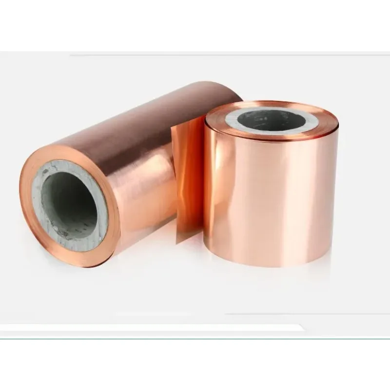 2Meters 100mm width 0.01mm-1mm T2 Copper Strip 0.01x100mm 0.02x100mm 0.03x100mm  99.90% T2 Copper foil  Copper tape