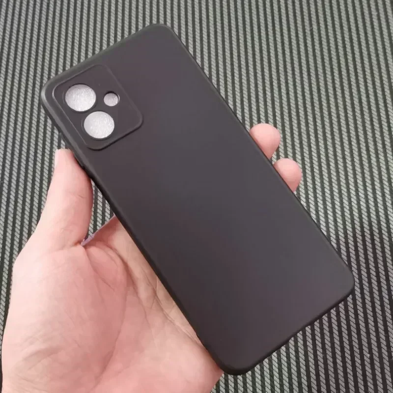 Etui na telefon TPU do Motorola Moto G14 Etui na telefon Moto G14 Frosted Black Silicone Case Soft Shell Capa