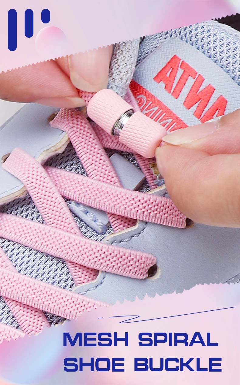 1/5/10 Paar elastische Schnürsenkel mit Schnellverschluss, Metallkapsel-Schnalle, Schnürsenkel für Turnschuhe, flach, für Kinder und Erwachsene, ohne Krawatten, Schuhzubehör – Detail 1