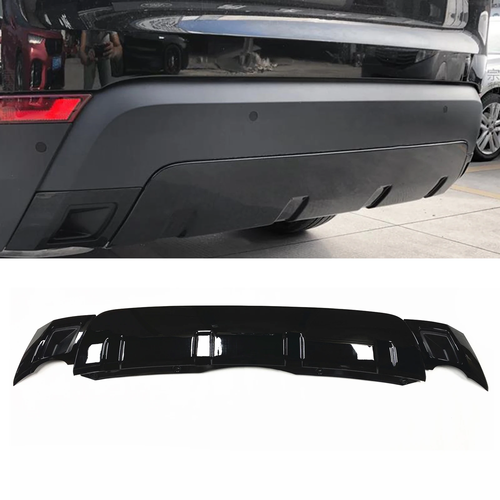 

Car Rear Bumper Hook Guard Skid Cover Lower Spoiler Mud Fender Lip For Land Rover Discovery 5 L462 2017-2023