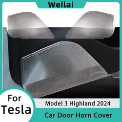 Copertura in corno per Tesla Model 3 Highland Door colonna anteriore tetto posteriore tronco altoparlante cornice Audio pannello Audio modifica decorativa