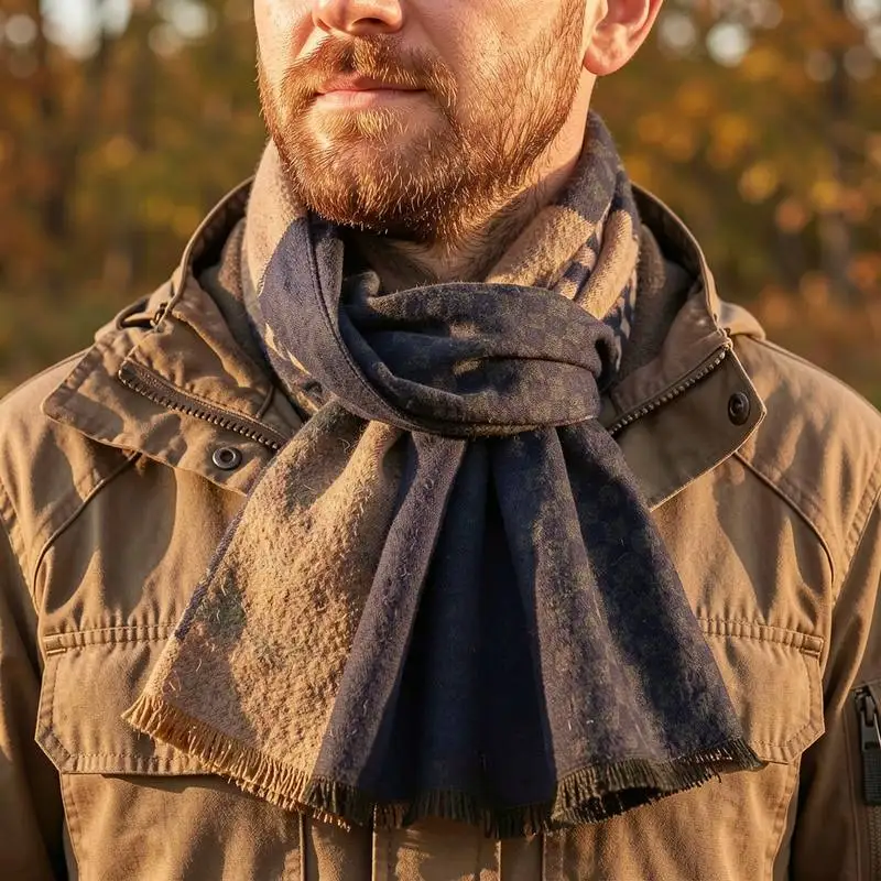 Shawl extra thick acrylic for cycling cold resistant neck covering cold weather outdoor men winter Shawl