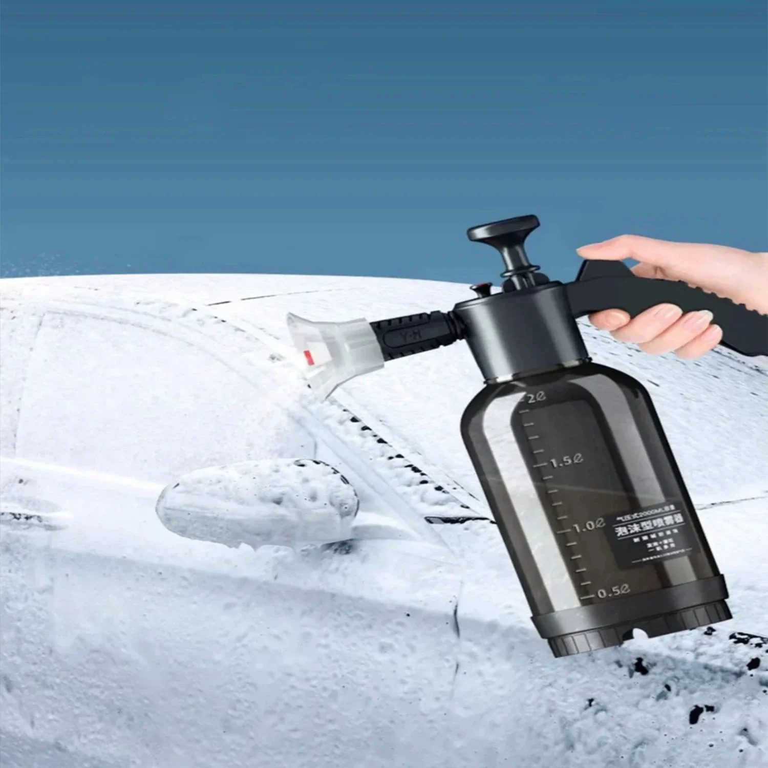 

2L hand foam sprayer Pneumatic washer Foam snow Foam high-pressure car wash spray bottle Car cleaning