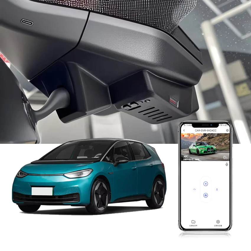

4K Dash Cam for VW ID.3 (ID3) 2025~2020 & Cupra Born, 2160P Car Camera Volkswagen Compatible, OEM Style DVR Car Accessories