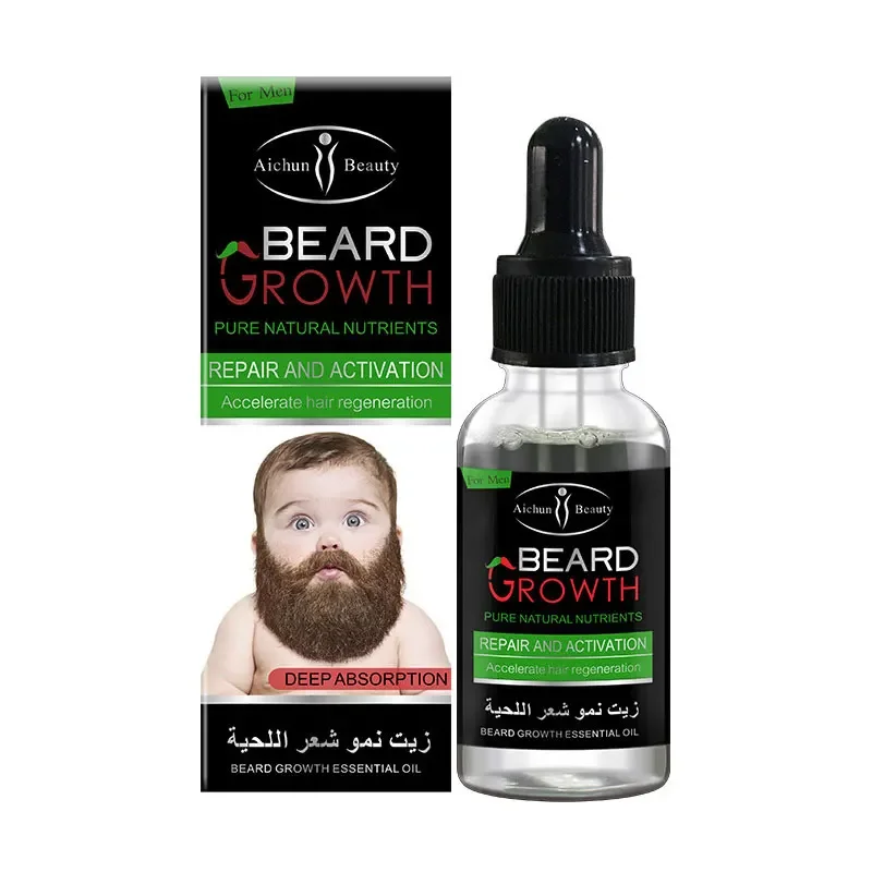 100% Natural Men Growth Beard Oil Organic Beard Wax balm Avoid Beard Hair Loss Products Leave-In Conditioner for Groomed Growth