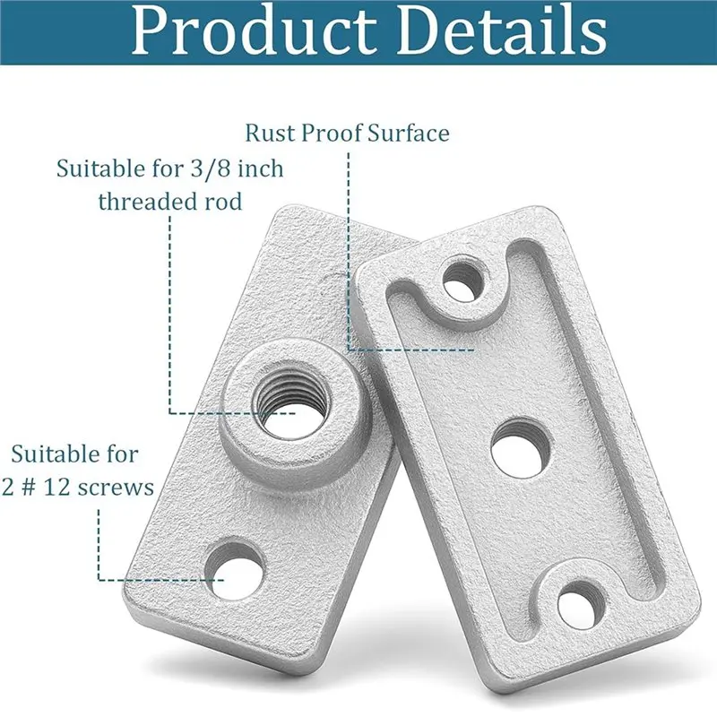 Feb.Ceiling Flange Hangers 20 Pcs For 3/8