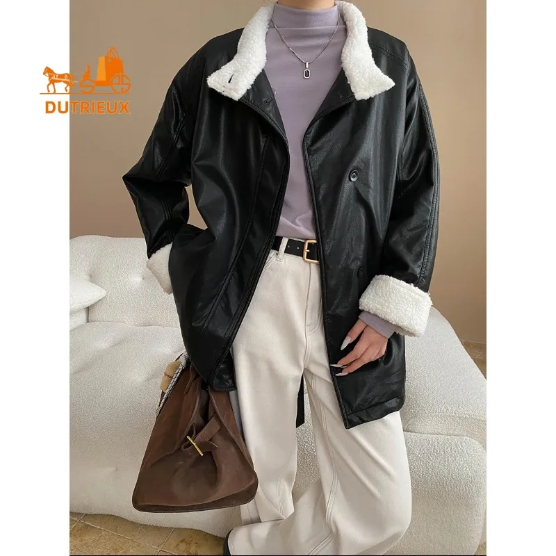 

2025 New Spring and Autumn Women's Loose Suit Real Leather Jacket, 100% Genuine Sheepskin, Simple and Fashion Coat for Women