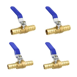 16mm 19mm Brass Ball Valve Barb Connector Oil Gas Water Pipe Copper 2-Way Coupler Repair Copper Fittings
