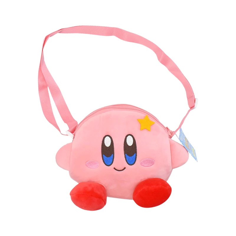 16CM Anime Kawaii Star Kirby peluche portamonete Soft Doll Storage Messenger Kirby borsa a tracolla per bambini ragazze regali