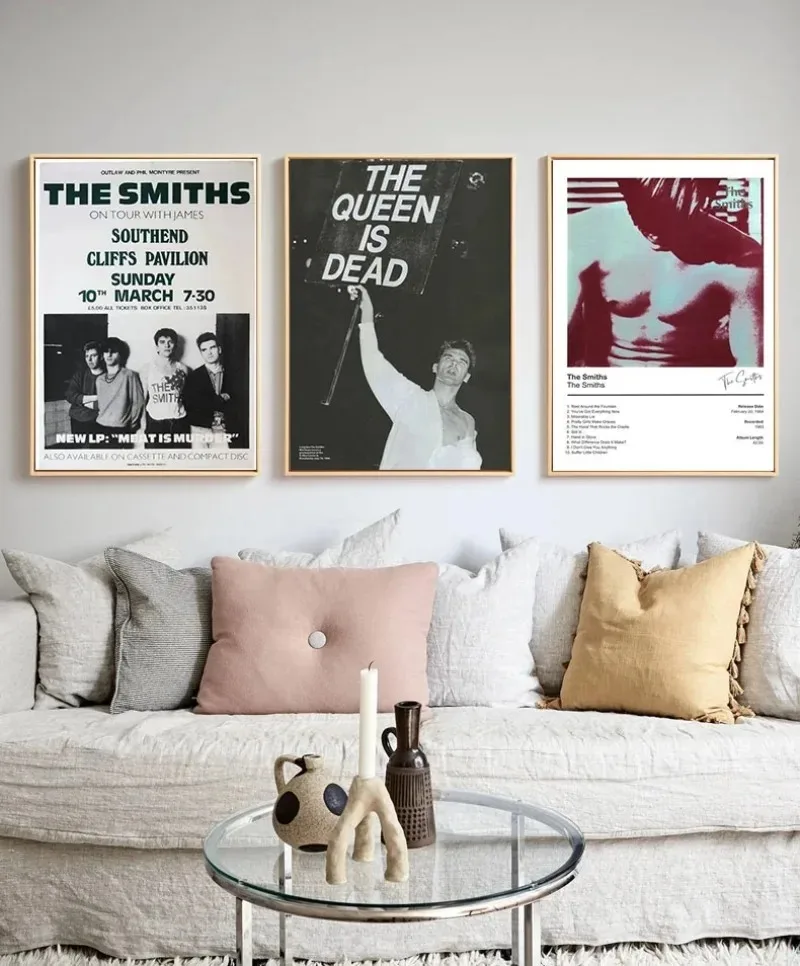 Hot Singles Classic Rock Band The Smiths The Queen Is Dead Retro Posters Canvas Painting Wall Art Prints for Bar Home Decoration