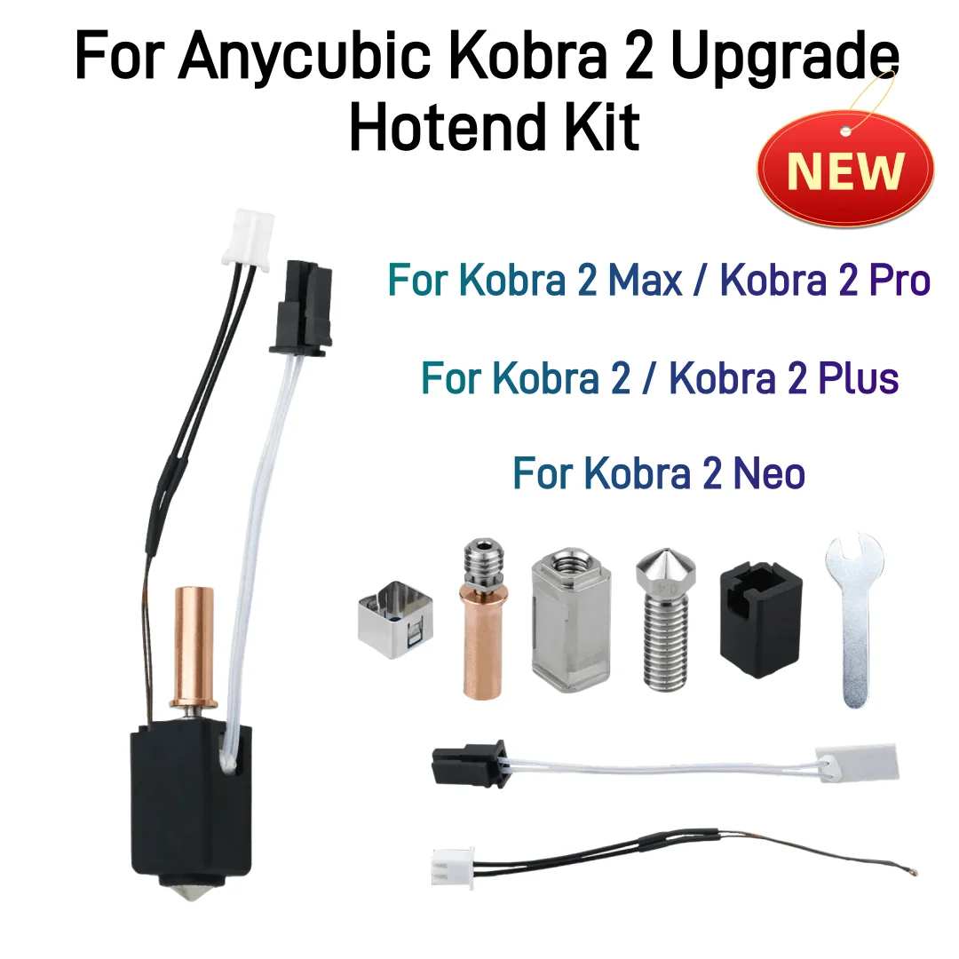 Upgrade for Anycubic Kobra 2 Hotend Kit,Thermistor Heater Cartridge 0.4mm Print Hot End for Kobra2 Plus/Neo/Kobra 2 3D Printer