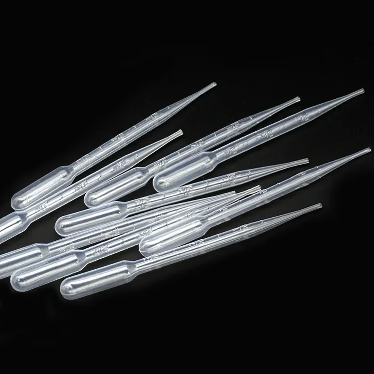 10/50pcs 3ml Capacity Plastic Transparent Disposable Transfer Pipettes Eye Dropper Lab Chemicals Experiment Supplies