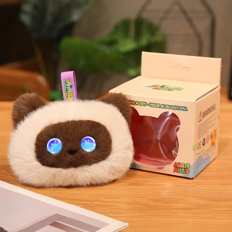 Generic Cute Blue White AI Robot Plush Toy Voice Interactive Chinese Dialogue Soft Stuffed Doll Kids Bedtime Home Play Companion