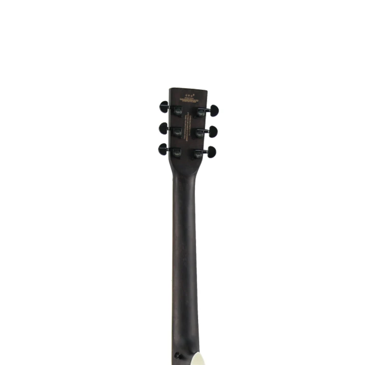 D-4115 41 Zoll Akustikgitarre, Vollständig aus Sapele-Holz mit Palisander-Griffbrett, Schwarze Ausführung, für Anfänger & OEM – Detail 5