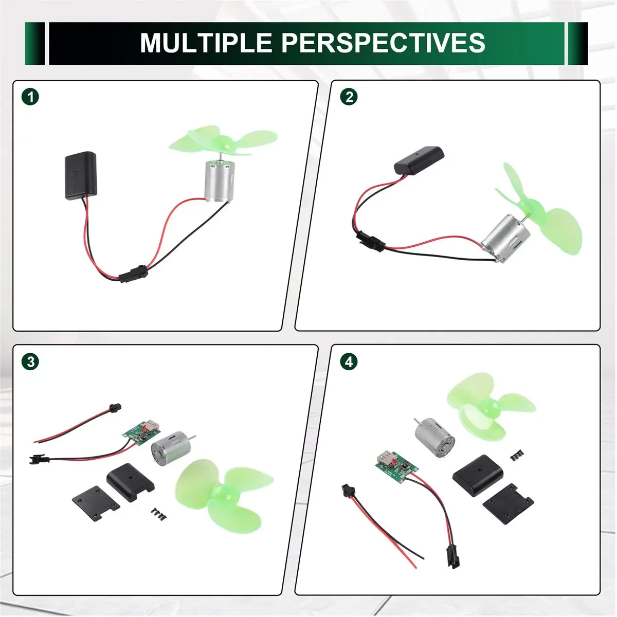 fine Portable Wind Power Generator Set Turbine Motor Alternator Self-Generation Emergency Phone Charger Physics Experiment