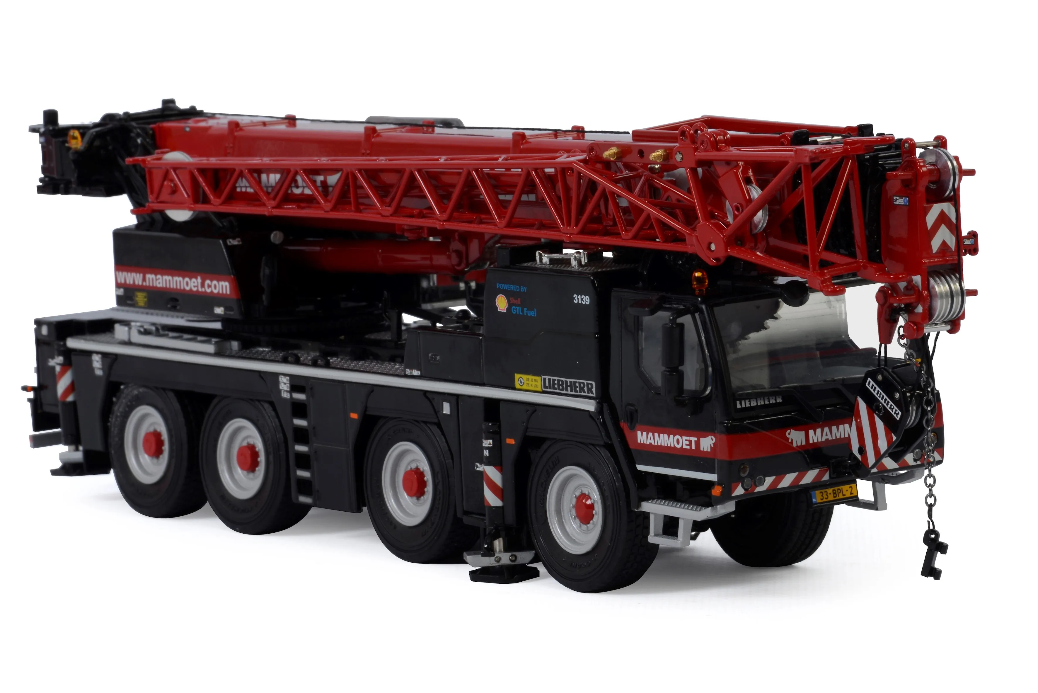 Mammoet 1:50 Scale LIEB-HERR LTM1090-4.2 Mobile Crane Construction Vehicle Engineering Machinery Diecast Toy Model Gift 410261