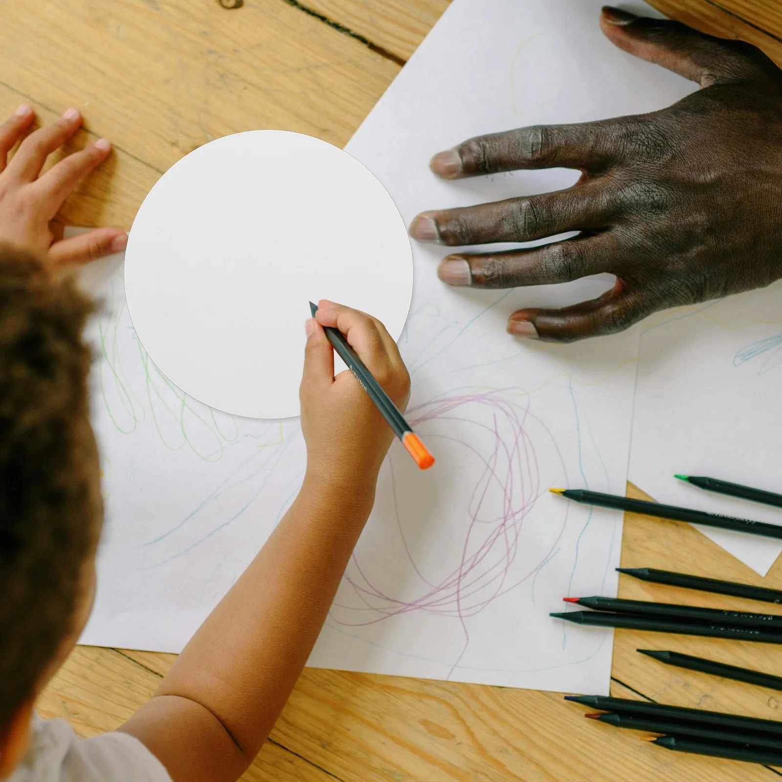 100 قطعة من الورق المقوى الملون المستدير ورق الحرف اليدوية للرسم والرسم والمشروعات المدرسية والورق الحرفية الفنية #5