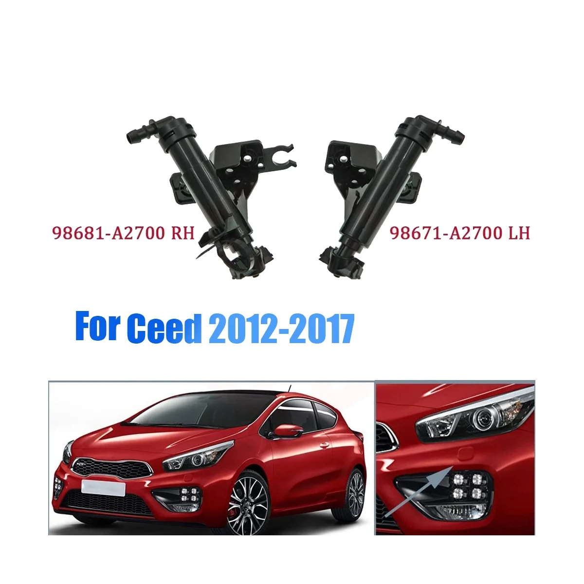 

Форсунка омывателя фар 98671-A2700 98672-A2700 для Kia Ceed 12-17