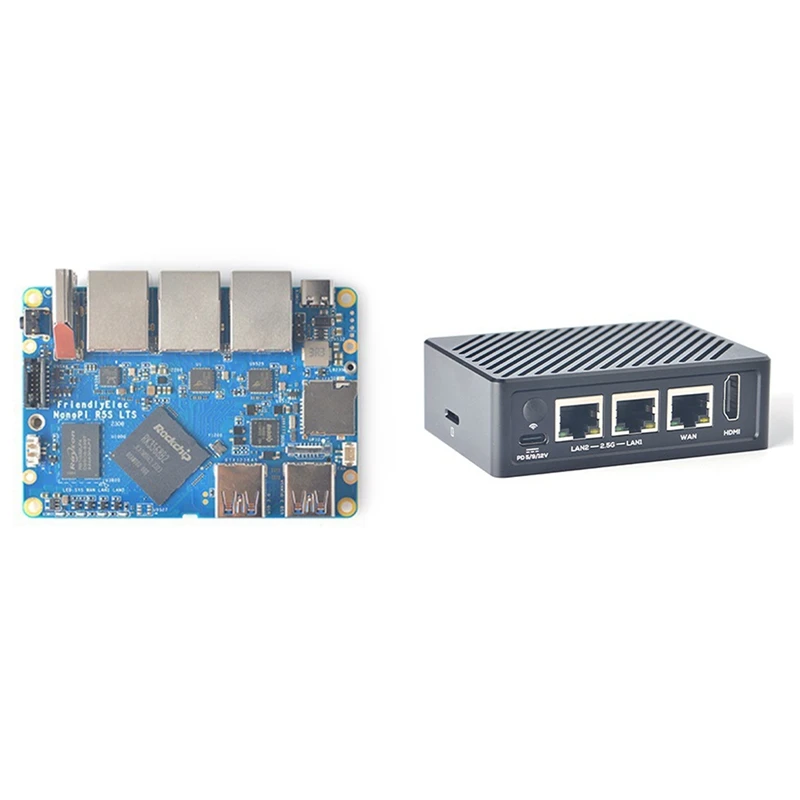 For Nanopi R5S LTS Router 4G+32G RK3568 Development Board Openwrt -Compatible Dual 2.5G Gigabit Network Router