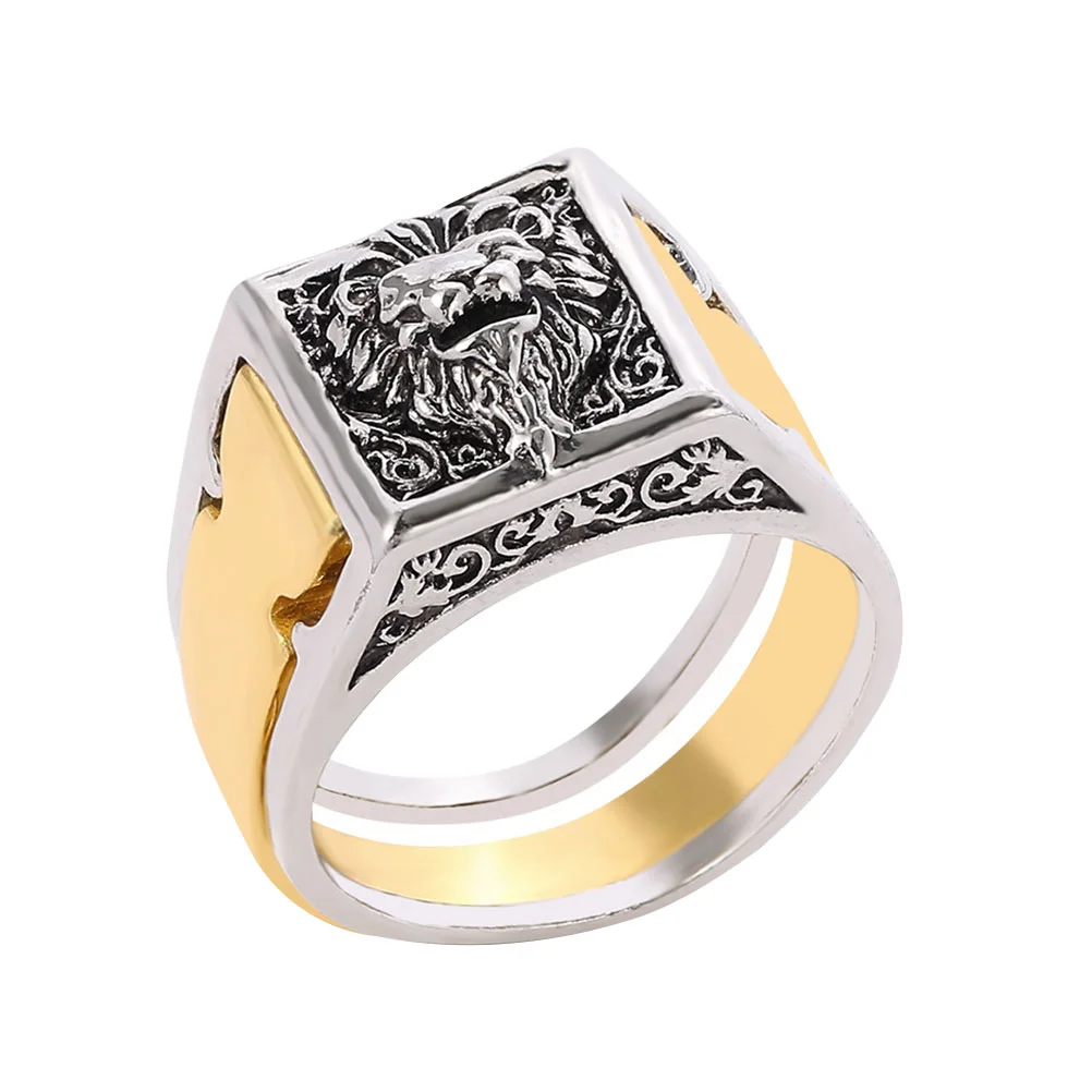 Damen Ringe Löwe Box Vintage geschnitzt Band Aschenbecher Schatulle Fach Goth Geschenke