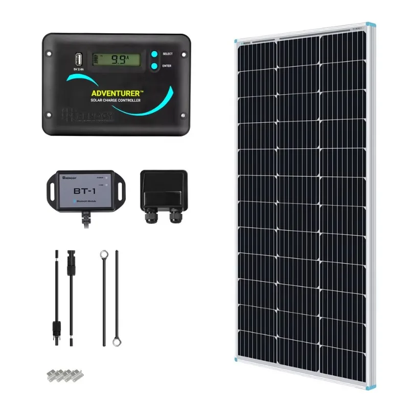 100W 12V Silent Solar RV Kit, Low Noise Environmental Protection, Portable Solar Charging Module for Outdoor Camping Life