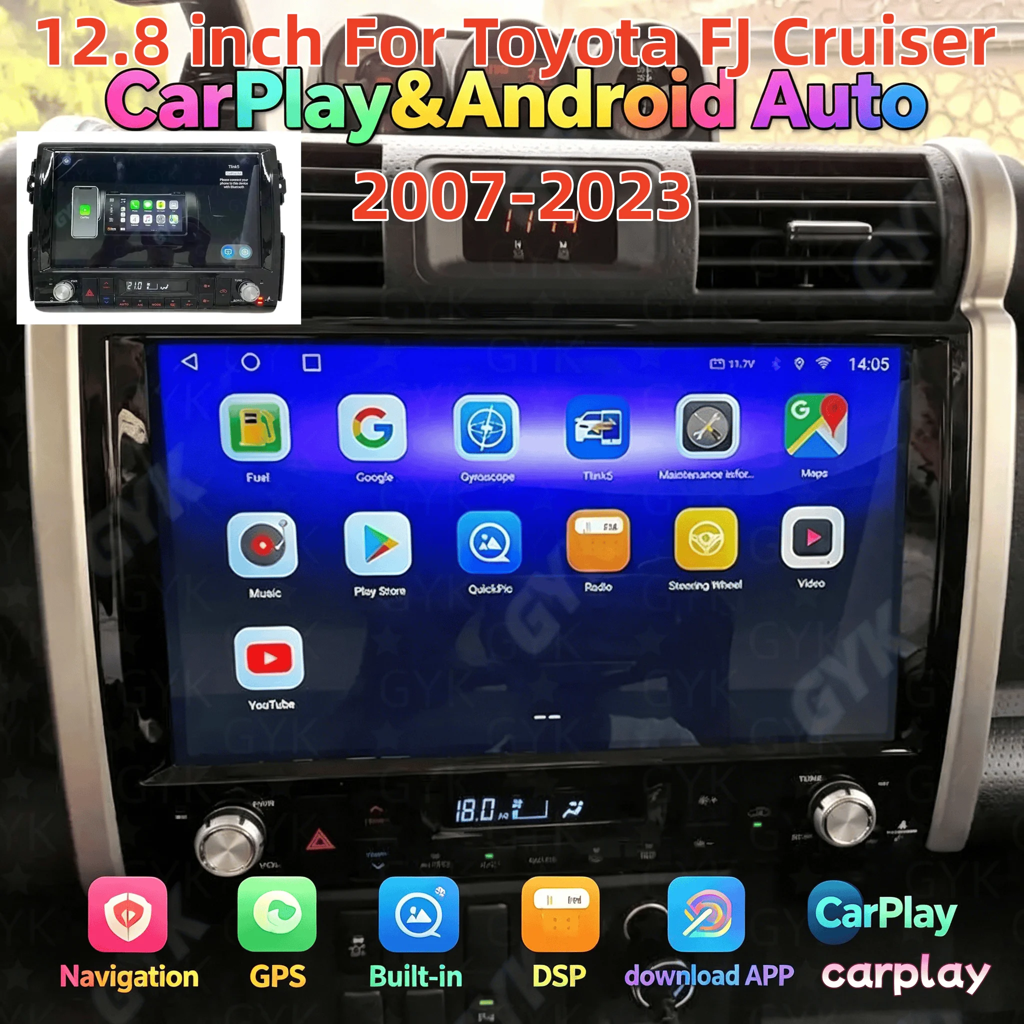 12.3Inch QLED Android For Mercedes Benz C Class 2008-2018 Carplay Player Car Radio Multimedia Auto Navigation GPS Bluetooth Touc
