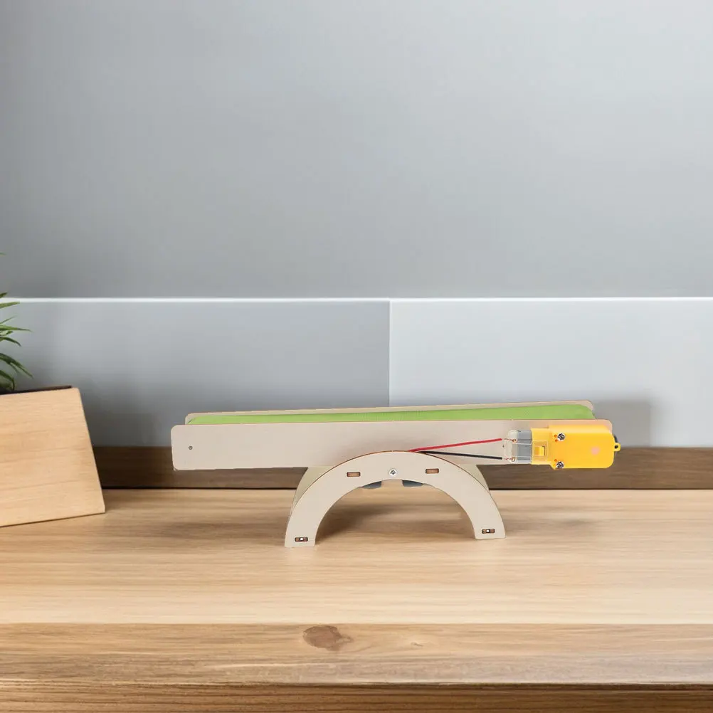 Conjunto de haste de correia transportadora elétrica, 2 peças, kit educacional diy para crianças, projetos de engenharia científica, aprendizagem portátil