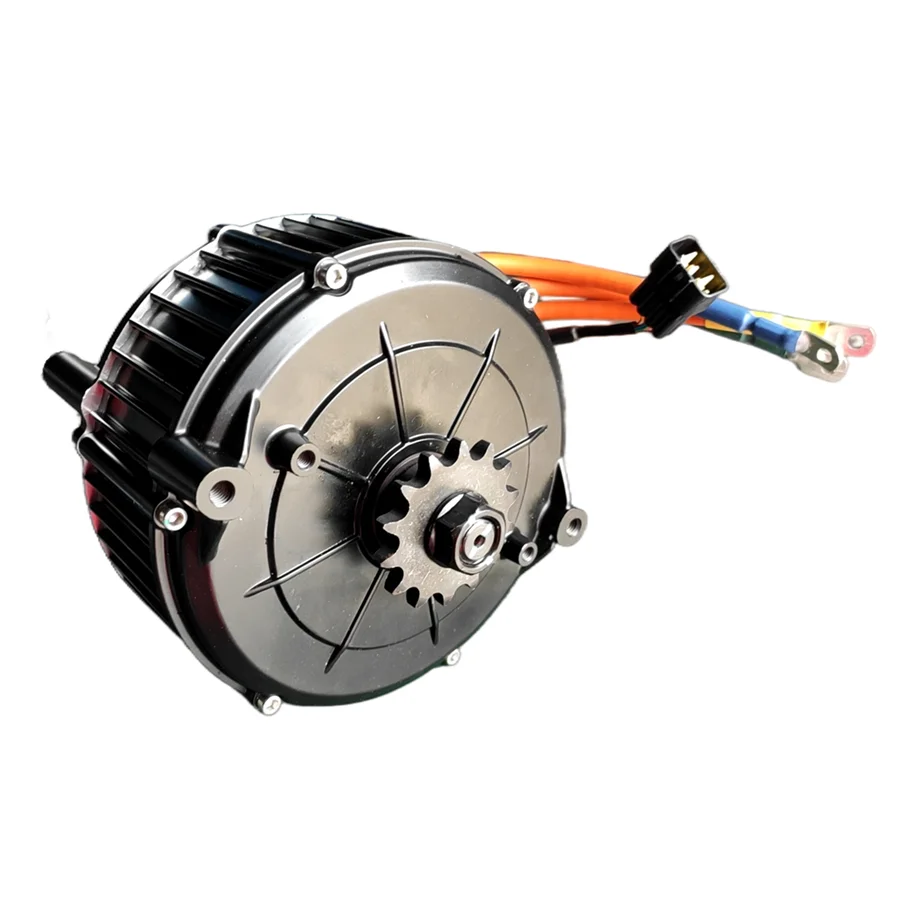 QS165 V2 72V 5000W Mid Drive Motor With 428 14T Sprocket