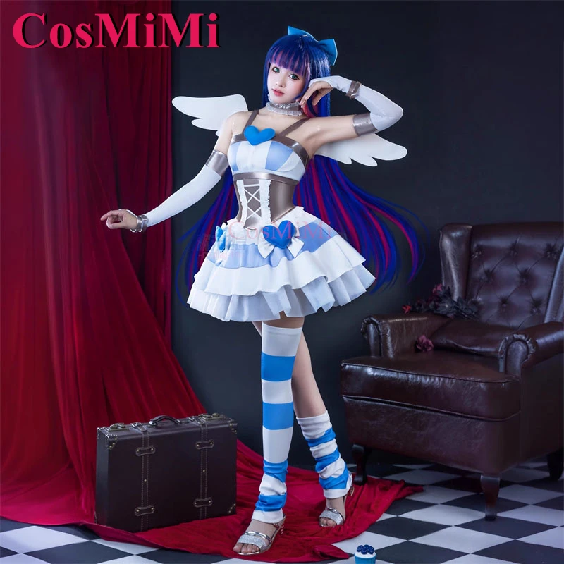 

CosMiMi Anime Panty & Stocking With Garterbelt Stocking Cosplay Costumes Lovely Sweet Uniform Carnival Party Role Play Clothing