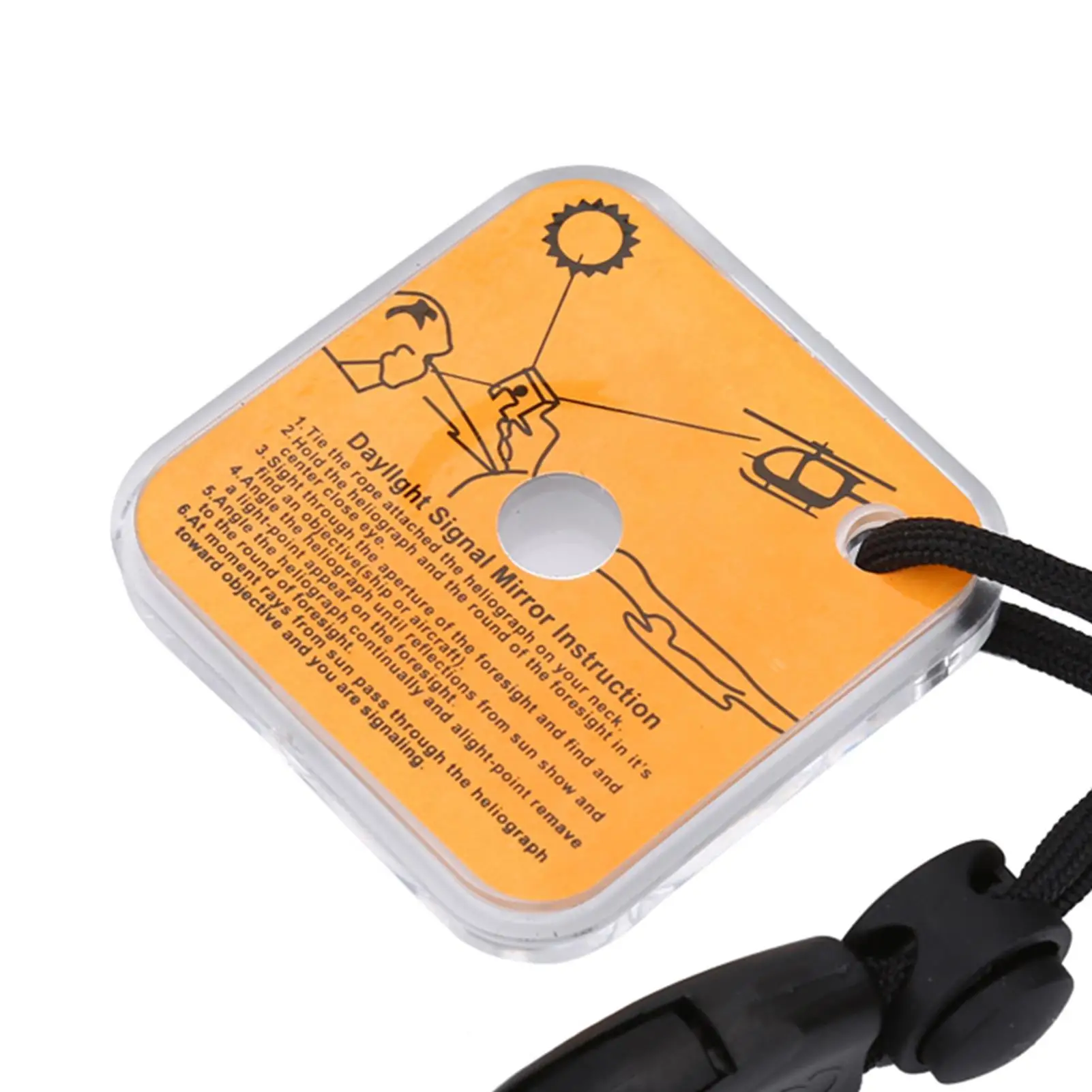 مرآة إشارة عاكسة للطوارئ متعددة الوظائف لمجموعة الحبال الخارجية والتجديف بالقوارب