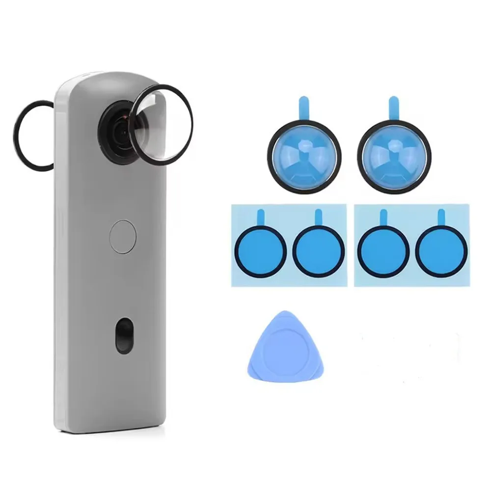 Protetor de lente pc para ricoh theta sc2/s/v 360 acessório capa de proteção de lente para tesla modelo y juniper câmera frontal