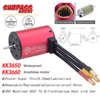 Surpass Hobby KK 3650 3660 Waterproof Brushless Motor for 1/8 1/10 1/12 RC Car Drift Racing Off-Road Truck Upgrade Accessories