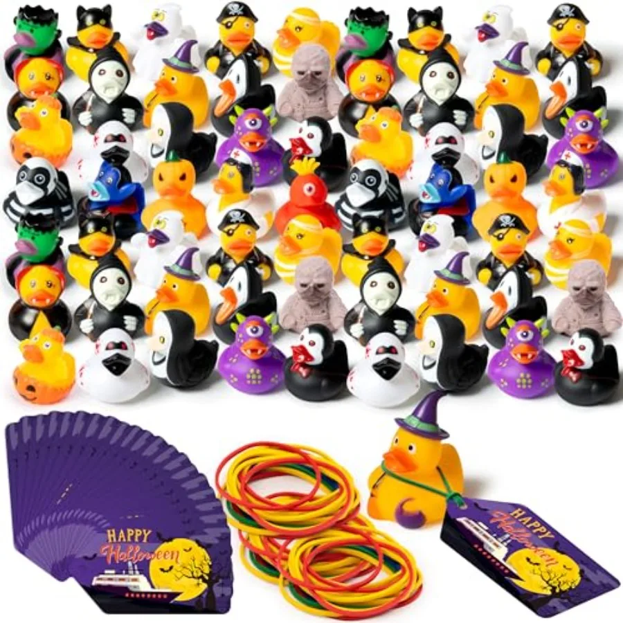 

Halloween Rubber Duck Bulk - Set Halloween Party Favors Rubber Ducks Baby Shower Accessories Trick or Treat Fillers Ghost Pumpk